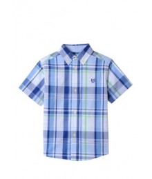 Chaps Blue White/Multi Stripe S/S Shirt 